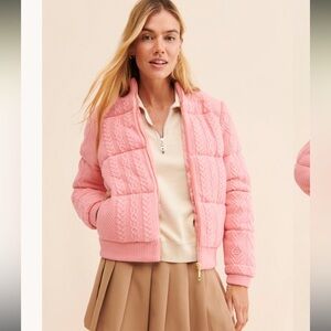 LoveShackFancy Andora Knit Bomber